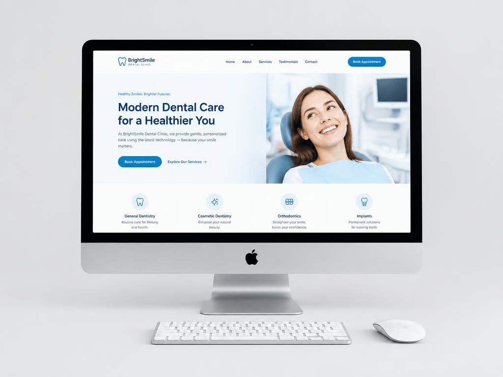 BrightSmile website designed by Upnex Digital